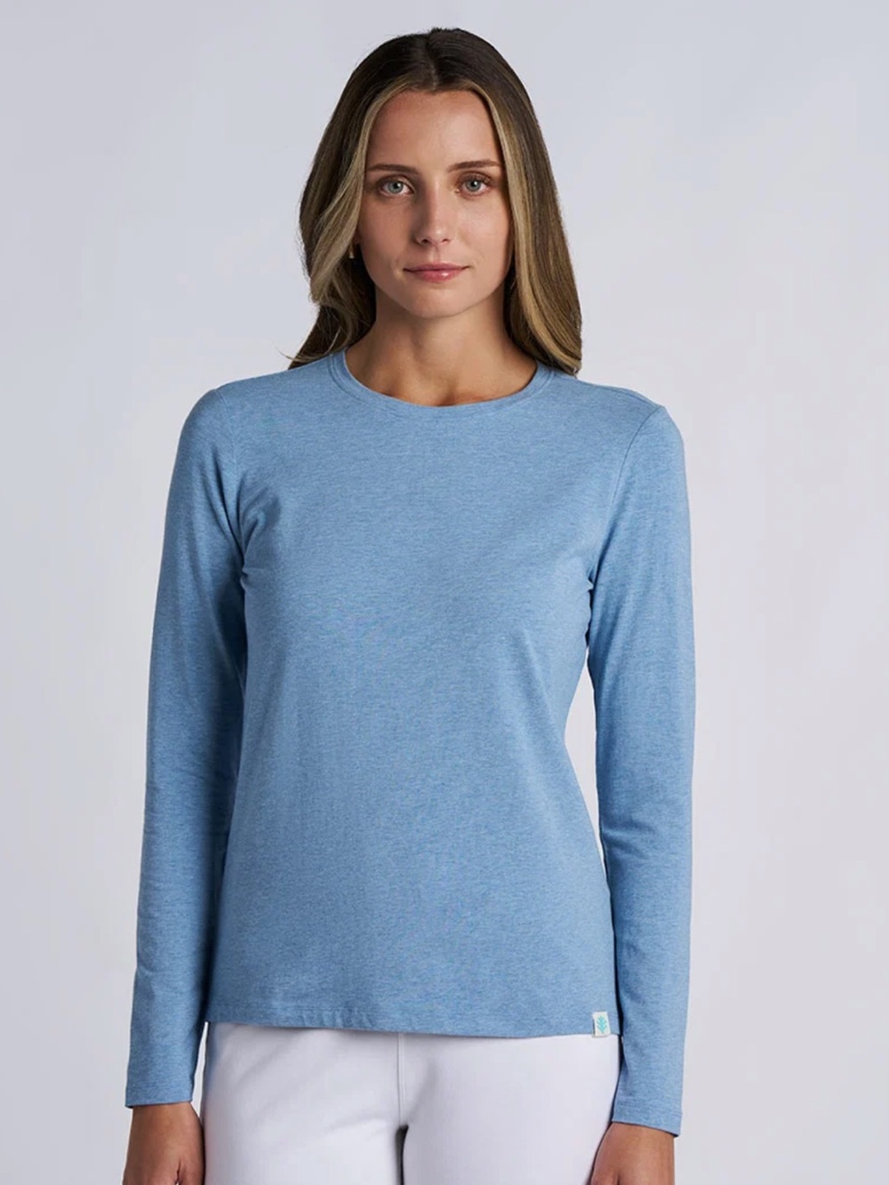 COOLIBAR || XXL Lumaleo Long-Sleeve Sun Protective Crewneck, Heather Blue